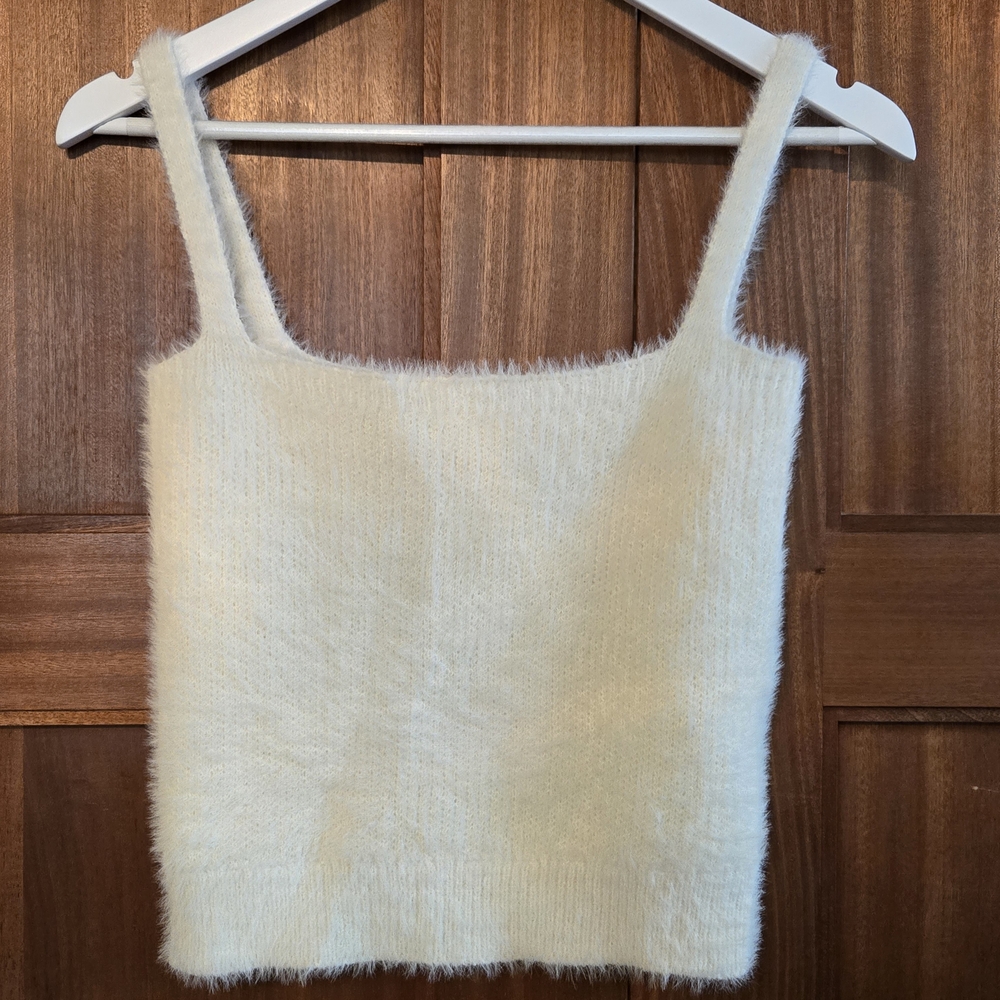 Willow Cream Fuzzy Knit Camisole